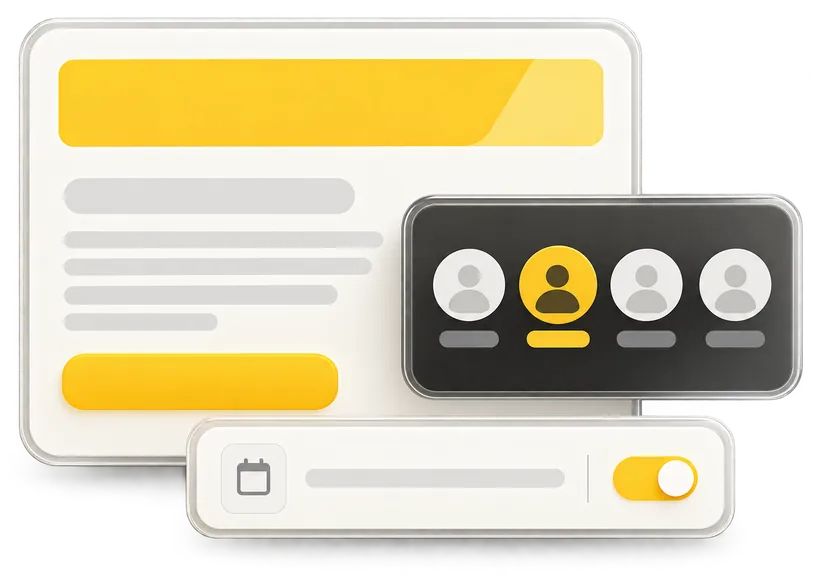 Campaign composer with audience selection and schedule toggle