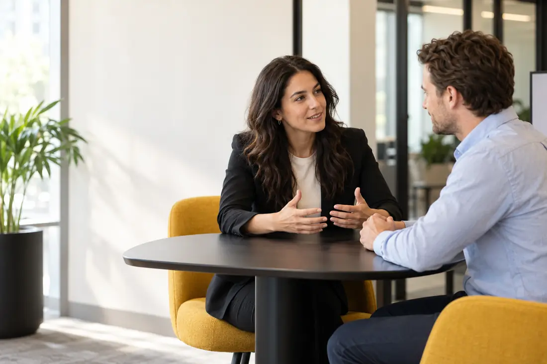 Customer success manager in an onboarding conversation