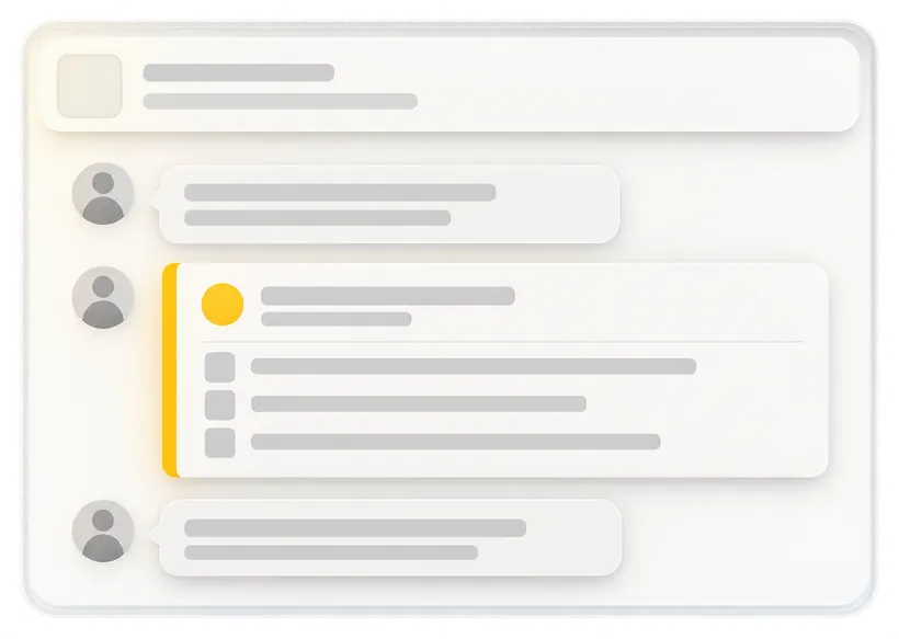 Team chat notification panel